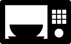 Bowl In A Microwave Outline Icon Svg Set, Free Vectors File